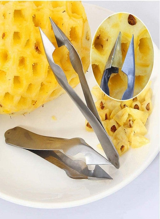 HELIMIX 3pack Convenient Seed Remover Pineapple Eye Peeler Slicer Clip Fruit Corer Kitchen Tool - Image 4